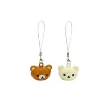 Lazy Brown Bear Bell Phone Charms Pendant Cute Kawaii Keychain Accessories