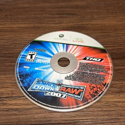 WWE SmackDown vs. Raw 2007 (Microsoft Xbox 360, 2006) DISC