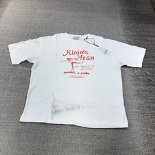 Scotch Soda Shirt Mens Medium Riding High Red White Short Sleeve Graphic