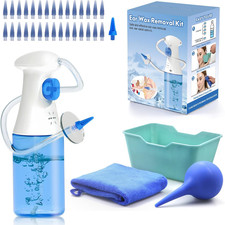 Ear Wax Removal Kit, Easy to Operate Manual Earwasher Irrigation System for Adul