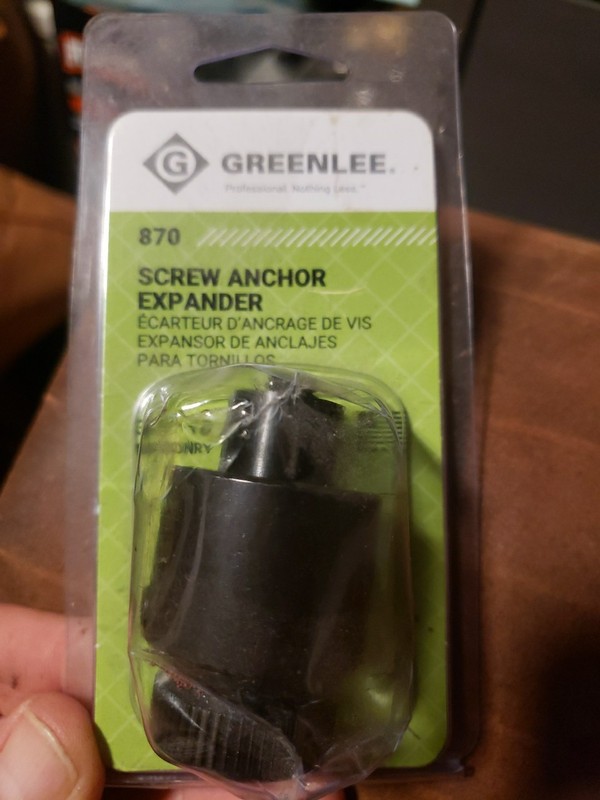 Greenlee 870 Screw Anchor Expander Caulking Anchor 3/8-16 Lead Set CMU Block
