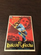 UNPOSTED  MOVIE 4 X 6 POSTCARD - EL HALCON Y LA FLECHA - BURT LANCASTER