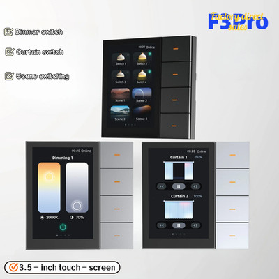Tuya Zigbee Smart Scene Switch 3.5 - Inch - Multifunctional Touch Control, Curta