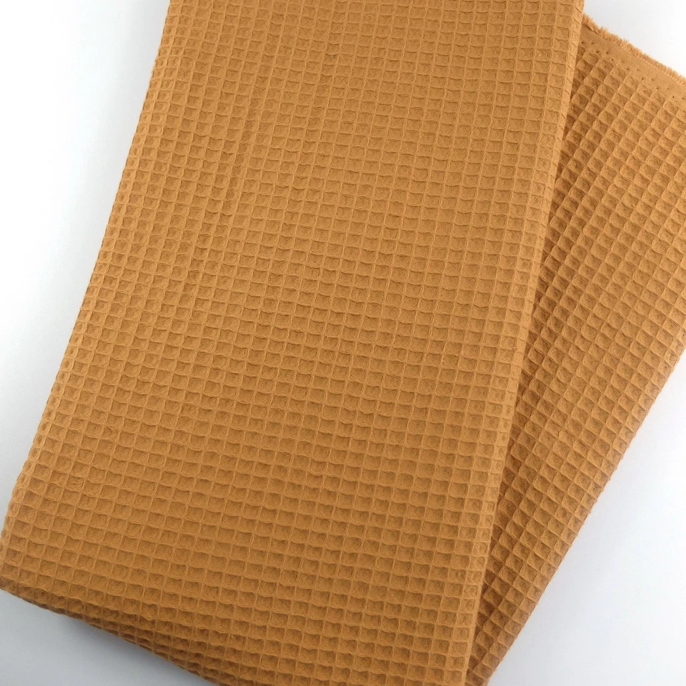 Waffelpique RESTSTÜCK BW curry ÖkoTex Standard 100 / 82 x 150 cm - Bild 3 von 4