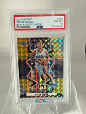 2021-22 Panini Mosaic Jalen Suggs #256 Black Gold Choice RC /8 PSA 10 GEM MT