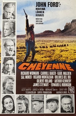 JOHN FORD Cheyenne Autumn 1965 Finnish Movie Poster VF Richard Widmark
