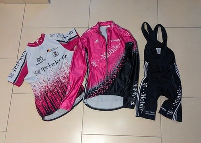 Telekom Trikot Bib Shorts Jacke Radsport Set , Team T-Mobile Mountainbike 