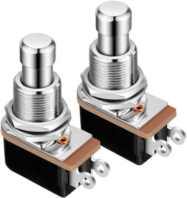 2Pcs Momentary Soft Touch Foot Switch Normally Open SPST 2 PIN Stomp Box Push Bu