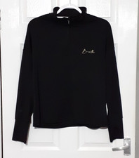 Women  s Primark Size L 14-16 Black Full Zip Sports Light Jacket Logo 'Breathe'