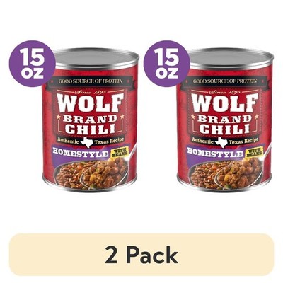 Homestyle Chili with Beans, 22g Protein Per Serving, 15 oz Can, 2 Pack
