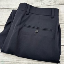 Brooks Brothers 1818 Madison Pants 33X30 Navy Blue 100 Wool Pleated Pants