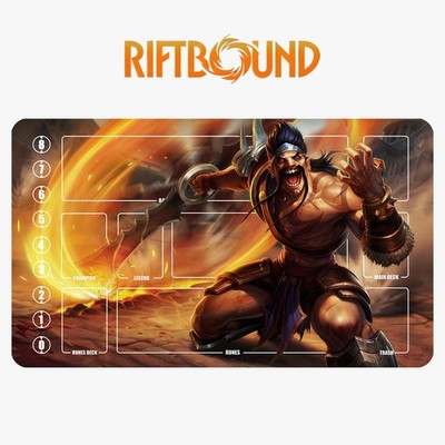 Draven Riftbound Playmat League of Legends Playmat+Bag Trading Card Game Mat 18
