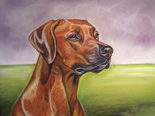 Rhodesian Ridgeback Dog Original Painting- Dog Breed portrait