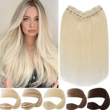 U Shape One Piece Hair Weft 100 Remy Human Hair Extensions Full Head Real Thick