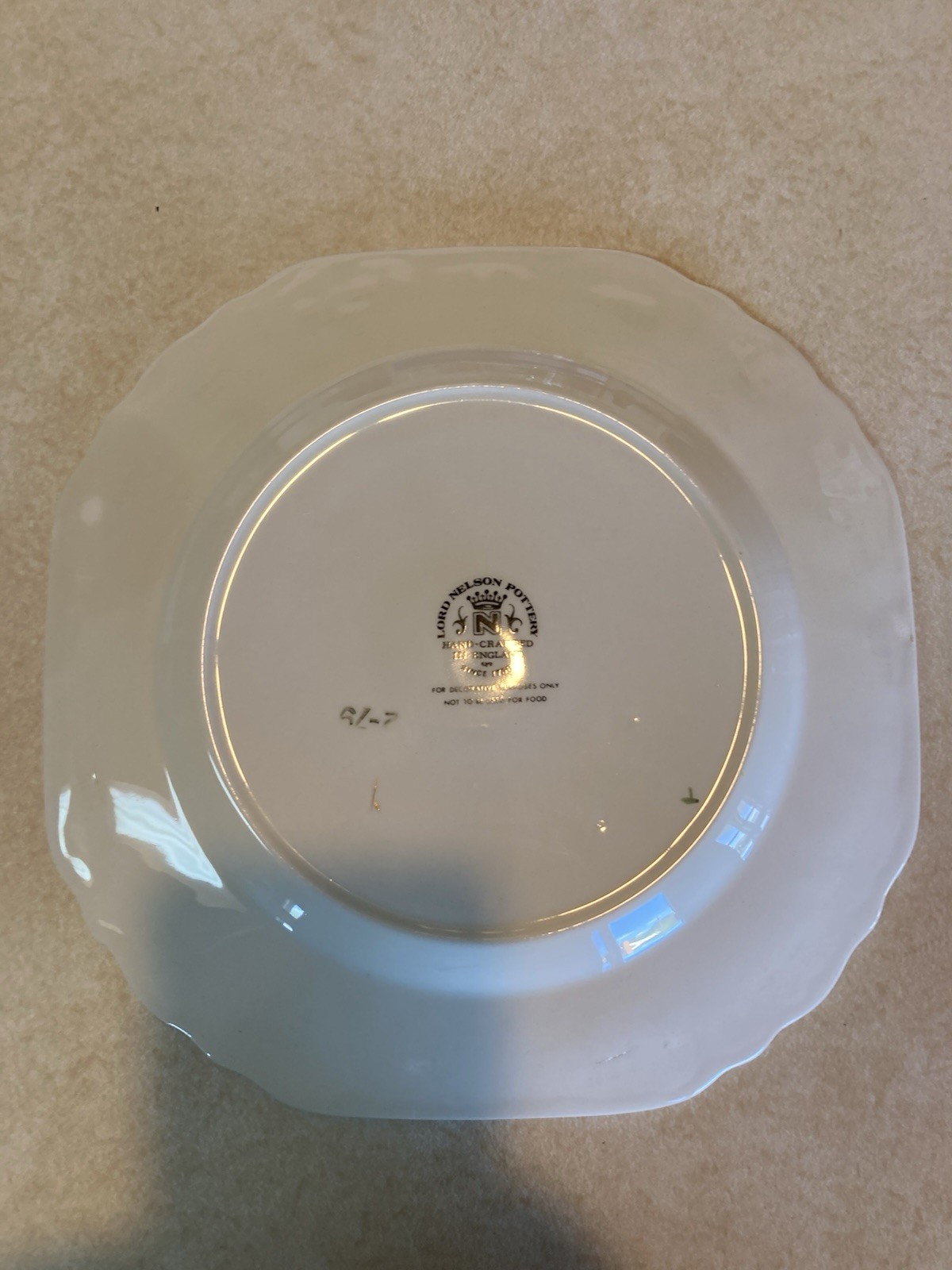 Give Us This Day Our Daily Bread Lord Nelson Pottery 8 1/4" Currier & Ives Plate