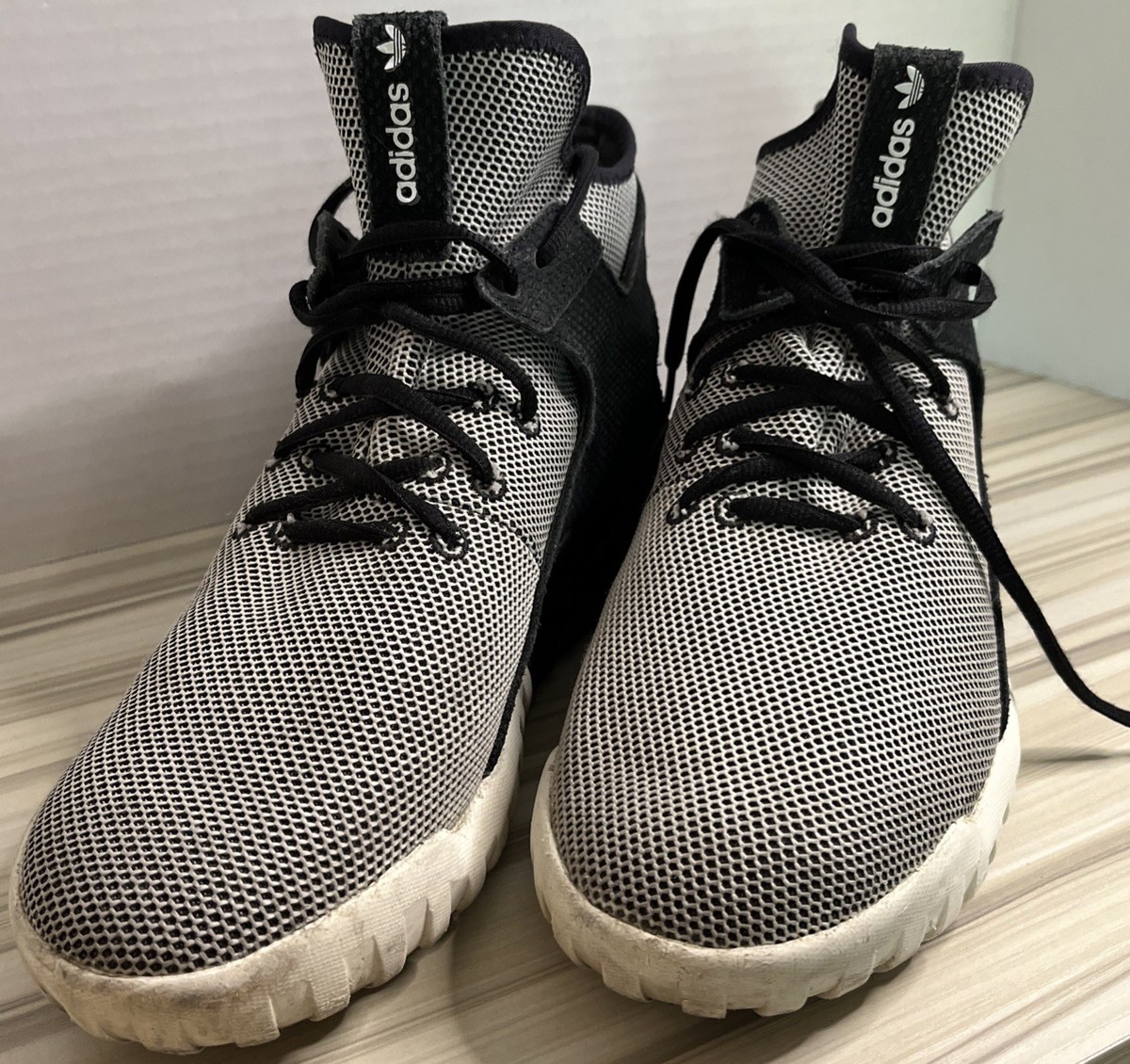 Adidas Originals Tubular X Prime Knit Core Black White Men display picture 1