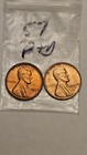 wheat penny 1957,1957D SET GEM RED BU 1957-D LINCOLN CENT LOT #B UNC RED LUSTER — photo 1