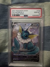 Vaporeon V (Full Art) 172/203 SWSH07: Evolving Skies Holo PSA 10 on eBay