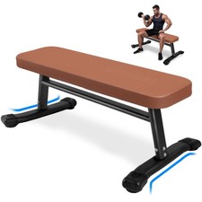 For Home Gym Brown Flat Weight Bench Strength...