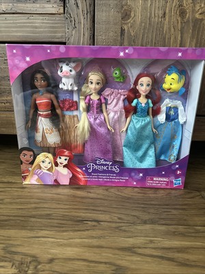 New Disney Princess Royal Fashion And Friends 3 Pack Ariel Moana Rapunzel