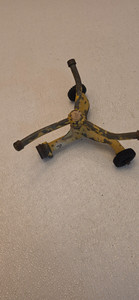 Vintage L.R. Nelson Metal Sprinkler Yellow Wheeled 3 Arm Spinning