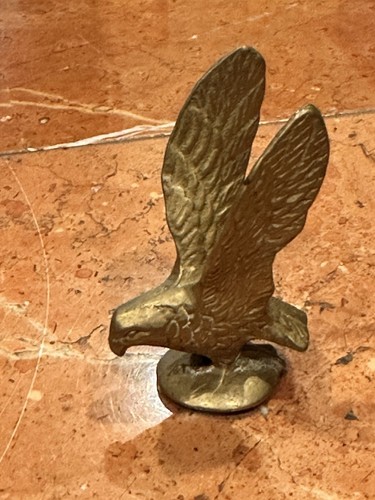 SOLID BRASS BALD EAGLE PATRIOTIC USA MCM VINTAGE 1970S 2.75" MINIATURE EUC - Picture 2 of 7
