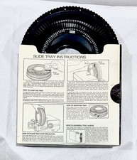 Easi-load Circular Slide Tray 9986 Sears 1964 Black Holds 100 2x2 Slides Spring