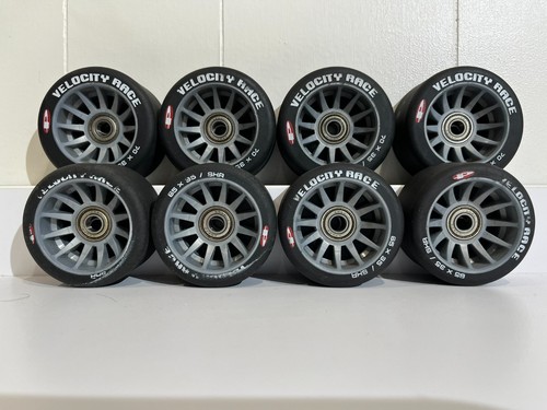 Pacer Velocity Race Set of 8 Outdoor Roller Skate Wheels 65mm 70mm ...