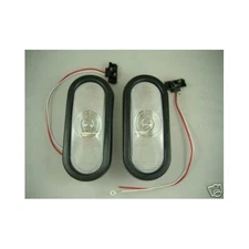 Clear White 6" Oval Truck Trailer Reverse Back Up Light Kits