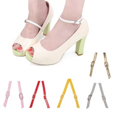 1 Pair Colored Leather Shoe Straps Band For Holding Loose High Heels Shoes New