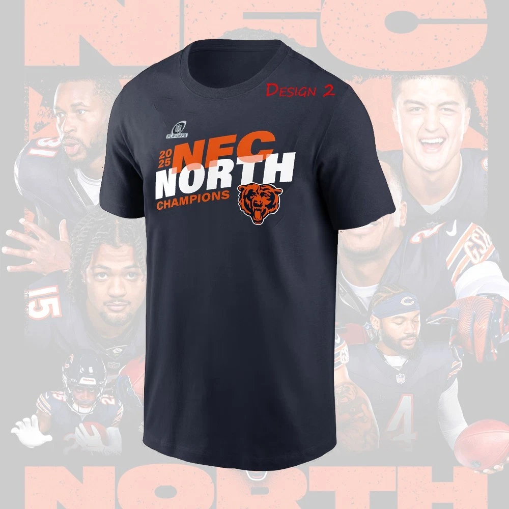 Chicago Bears 2025 NFC North Division Champions T-Shirt