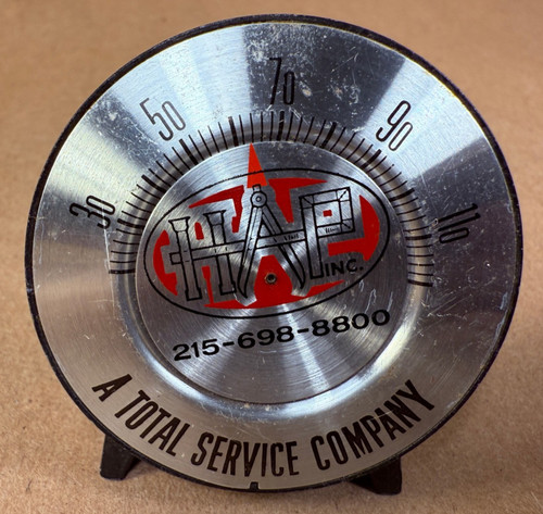 Working - VINTAGE RETRO HAP DESK THERMOMETER ADVERTISING - Total Service Company