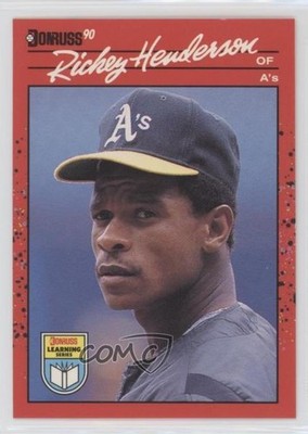 1990 Donruss Learning Series Rickey Henderson #7 HOF 0p1e