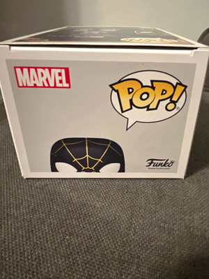Funko Pop! Spider-Man No Way Home Black & Gold Suit #911 Signed By Tom Holland