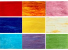 PALJOLLY 9 Pack Stained Glass Sheets, 4 x 6 inch, Assorted Colors, Opaque, Sligh