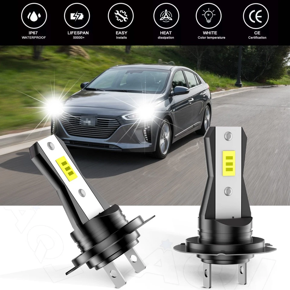 Faro LED blanco brillante bombilla haz alto/bajo para Mercedes-Benz GLE43 AMG 2017-2019 Foto 2 de 4