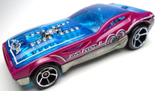 2010 HOT WHEELS NEW MODELS BYE FOCAL II PURPLE 1:64 DIECAST 2 3/4" CAR W/ BLUE
