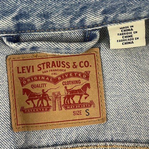 Levi’s Denim Trucker Jacke Gr. Small Blumen Ösen Cut Out Boho Denim Grunge �� - Bild 13 von 13