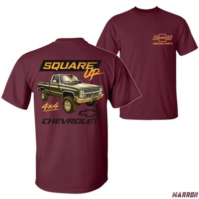 Chevy Square Body 4x4 T-Shirt, Chevrolet Square Up Pickup Graphic Tee, Classic C