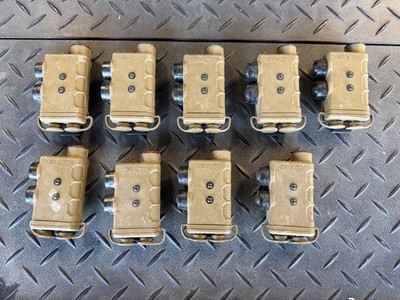 LOT OF 9 ATLANTIC SIGNAL INVICTUS SS DUAL LEAD FOR PELTOR COMTAC V PTT HEADSETS