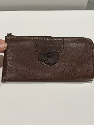 Rolfs Brown Solid Zip-Around Long Wallet Organizer w/ Card Slots & Coin Pocket