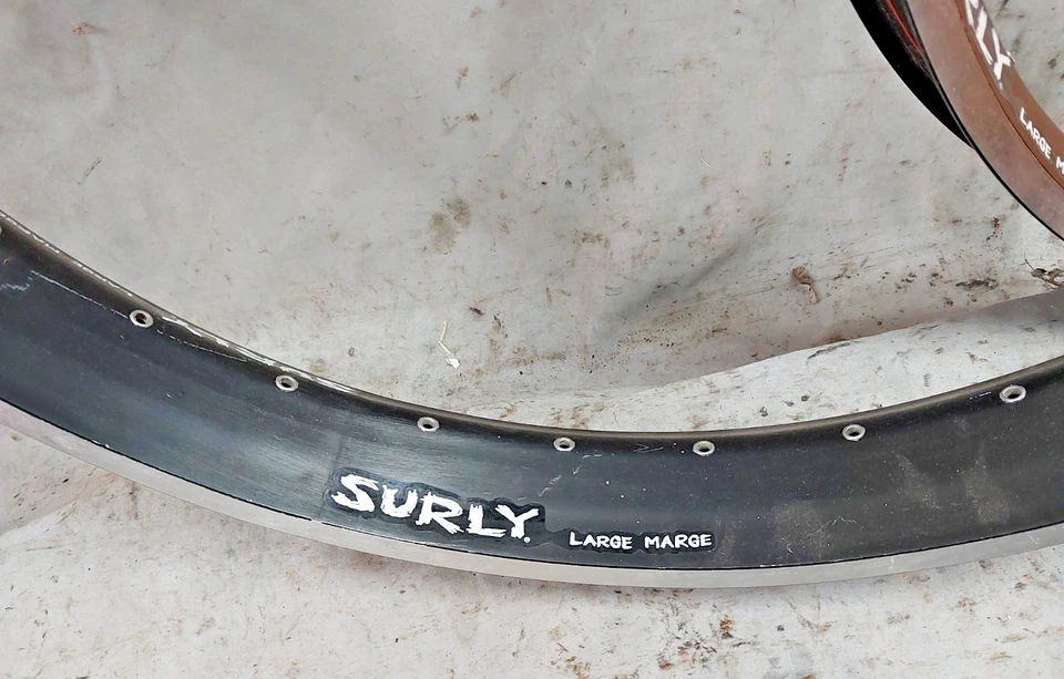 Juego de llantas Surly Large Marge 26" Fat Bike 32S ancho negro nieve invierno playa crucero~ Foto 3 de 4