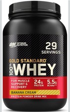 Gold Standard 100% Whey Protein 2 lb Banana Cream by Optimum Nutrit new 17.50 per gallon