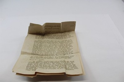 Vintage Type Written Report Good Samaritans With Wings by Master Sgt