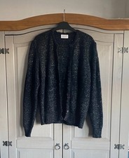 Alexon - Large - Women’s Black Sparkly Wool Mix Cardigan - Very Good Condition.