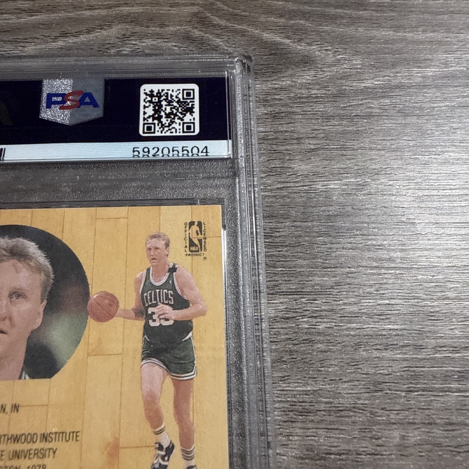 1991 Fleer Larry Bird #8 PSA 8 NM-MT Boston Celtics Hall of Fame Vintage Card view 10