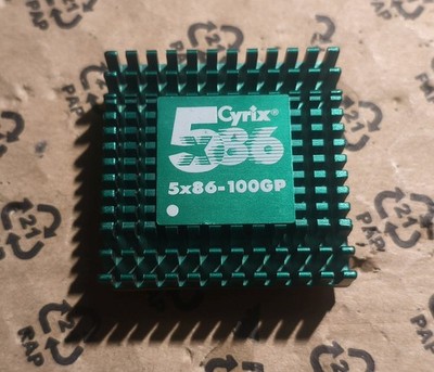   Cyrix 5x86-100GP Enhanced 486 CPU Sockel 3 mit Kühlkörper  ️RETRO  GETESTET