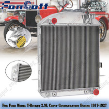 4-row Radiator Fit Ford Model T-bucket 2.9l Chevy Configuration Engine 1917-1927