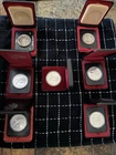 Lot of (7) Canadian 50% Silver Dollars 1971-1979 - Specimen Proof-Like w/ Cases