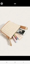 Women Sholder Bag Woven Zipper Crossbody Bag Female Beach Travel Handbag